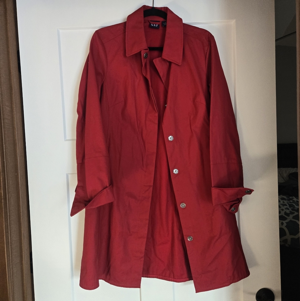 Gap Red Button-Up Coat